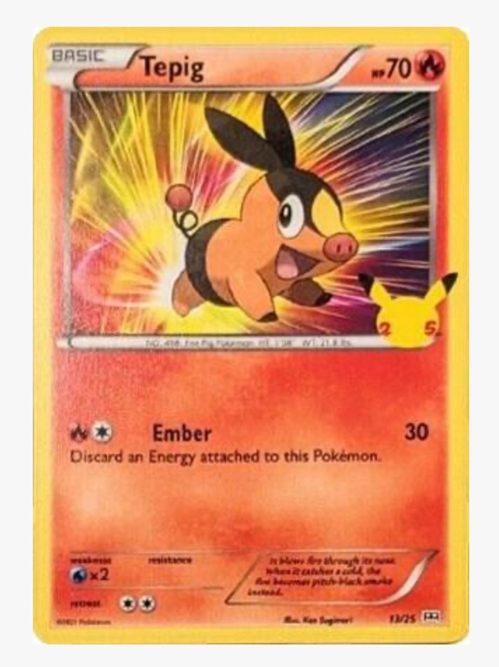 Tepig McDonald's 25th Anniversary Promos Pokemon Trading Card